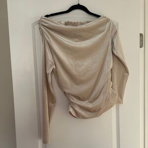 Abercrombie & Fitch Cream Off-Shoulder Blouse